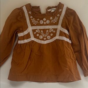 Mini Boden Embroidered Girls Top - Size 6